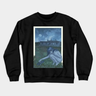 Crow Girl by Moonlight Crewneck Sweatshirt